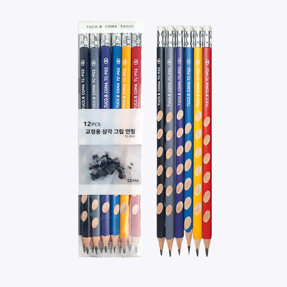 투코비 코마 삼각 교정 연필 TC-P02 12개입 B