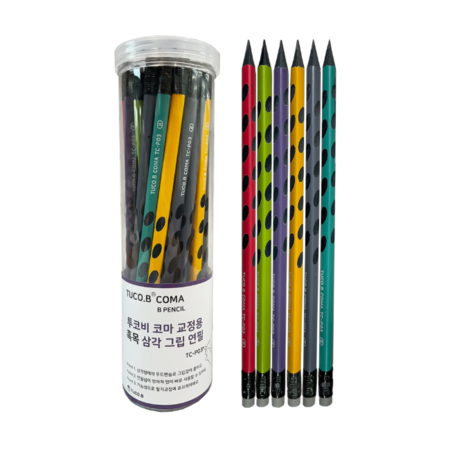 투코비 코마 흑목 삼각 교정 연필 TC-P03 30개입 B