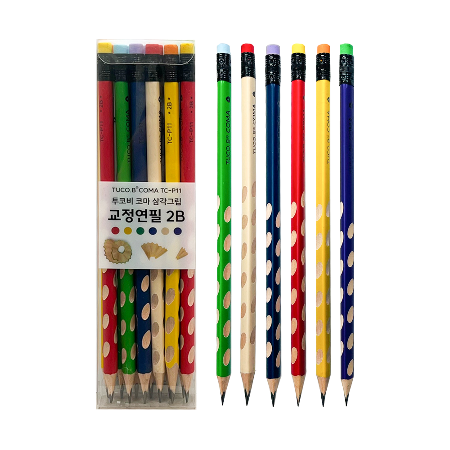 투코비 코마 삼각 교정 연필 TC-P11-12개입 2B